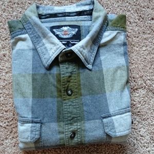 HARLEY-DAVIDSON FLANNEL LONG SLEEVE BUTTON DOWN